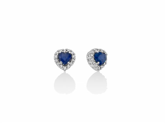 Orecchini Miluna Donna Le Gemme Preziose in Oro bianco Zaffiro blu 0.8 Ct ERD2667 - ERD2667